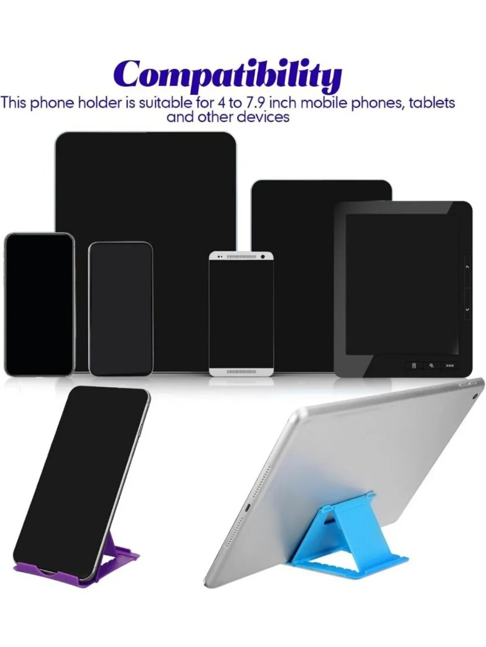 24 Pcs Universal Foldable Phone & Tablet Stand for Desk - Compatible with All